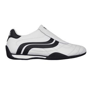 Lonsdale Mens Camden Leather Slip-on Sneakers / White/Navy